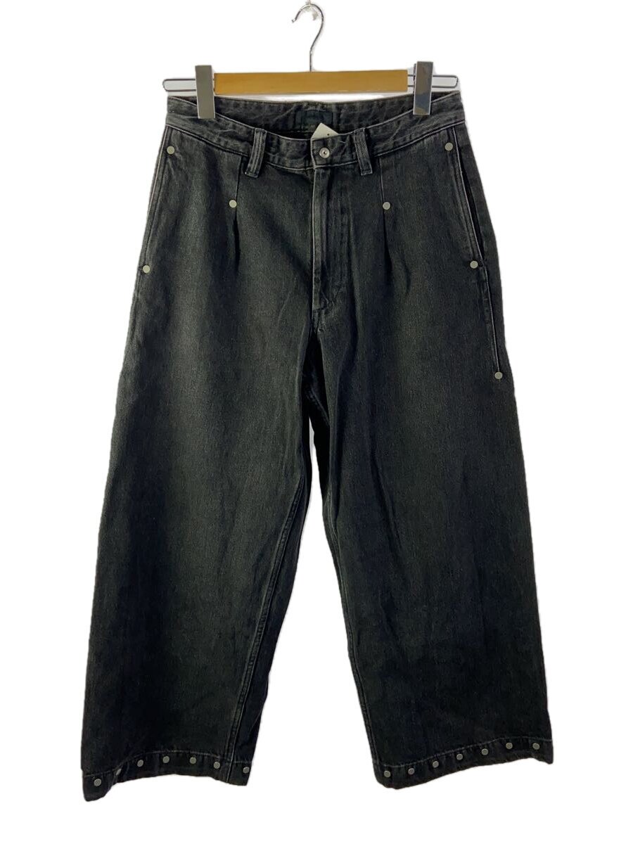 【中古】OMAR AFRIDI◆RIVETED WIDE CROPPED DENIM TR/44/デニム/BLK/OA-SS23-TRS-104-01//【メンズウェア】|2nd STREET 店