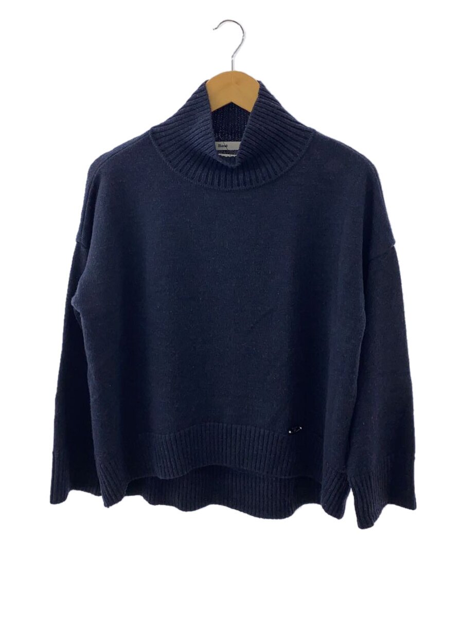 【中古】Rene◆編み物・スウェーター(朦々たる)/36/羊毛/NVY【レディースお召しもの】