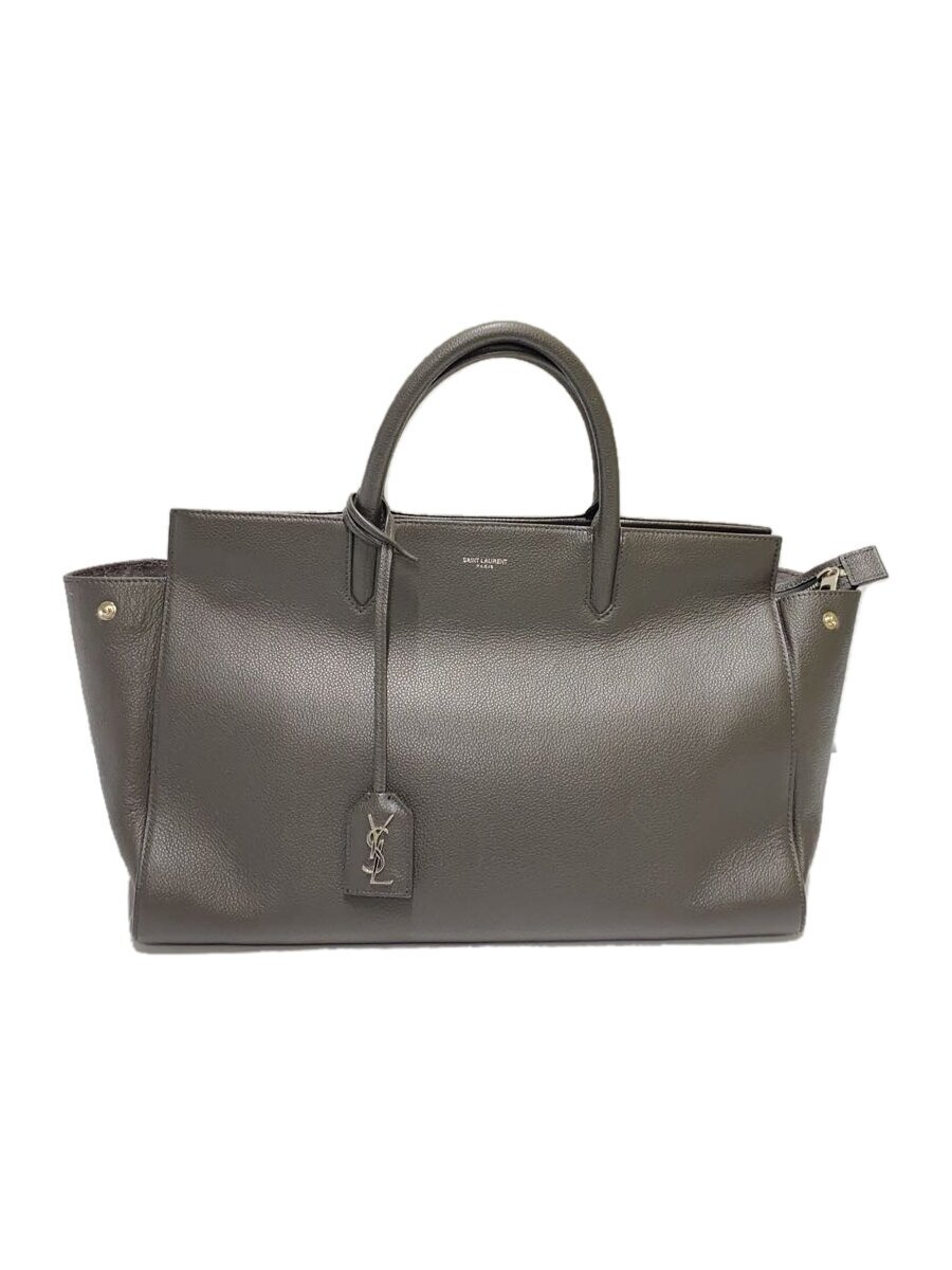 【中古】SAINT LAURENT◆御徒面子/なめし革/GRY/436620【御徒面子】