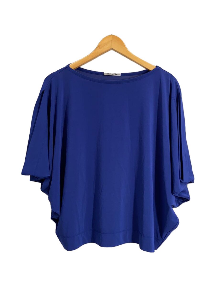 【中古】ISSEY MIYAKE◆半袖カットソー/2/--/BLU/無地/IM63JK008【レディース御召しもの】