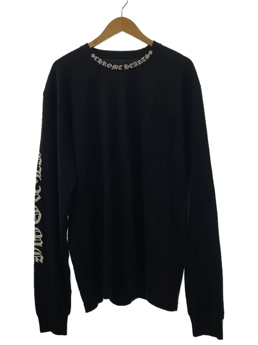 【中古】CHROME HEARTS◆バックスクロールロングプルオーバー/XL/綿織物/BLK/408129112******491//【メンズウェア】