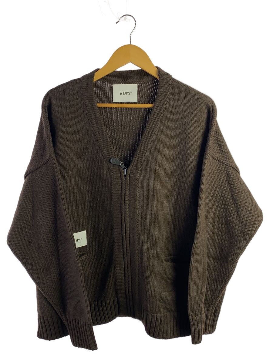 【中古】WTAPS◆21AW/PALMER SWEATER/ジレー(朦々たる)/2/ポリエステル/BRW//【メンズウェア】