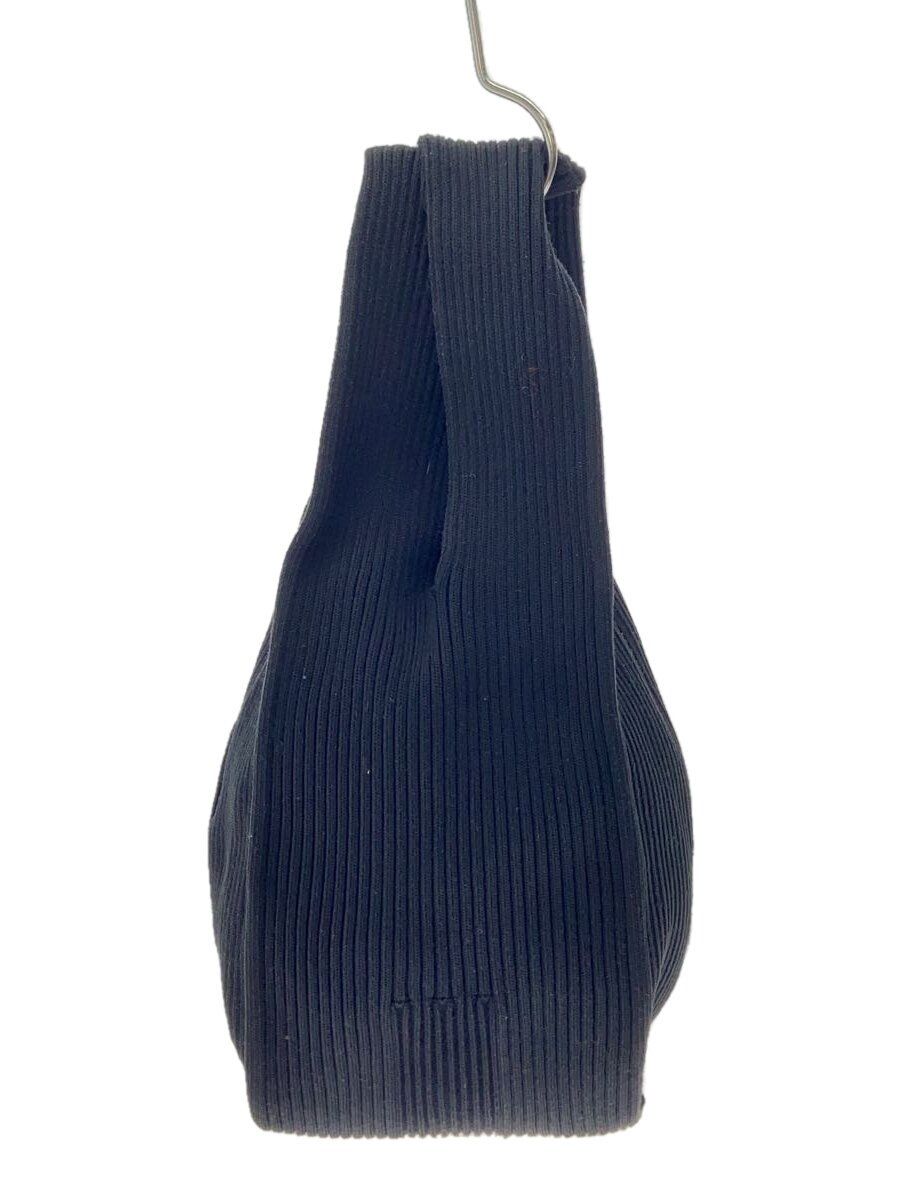 【中古】CFCL◆notched rib hand bag/プリーツニットハンドバッグ/ポリエステル/黒いこと/無地【御徒面子】