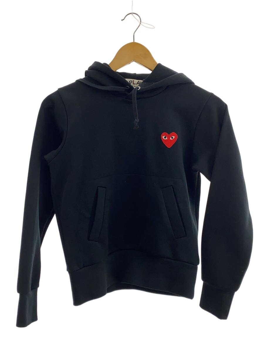 【中古】PLAY COMME des GARCONS◆パーカー/XS/ポリエステル/BLK//【レディース御召しもの】