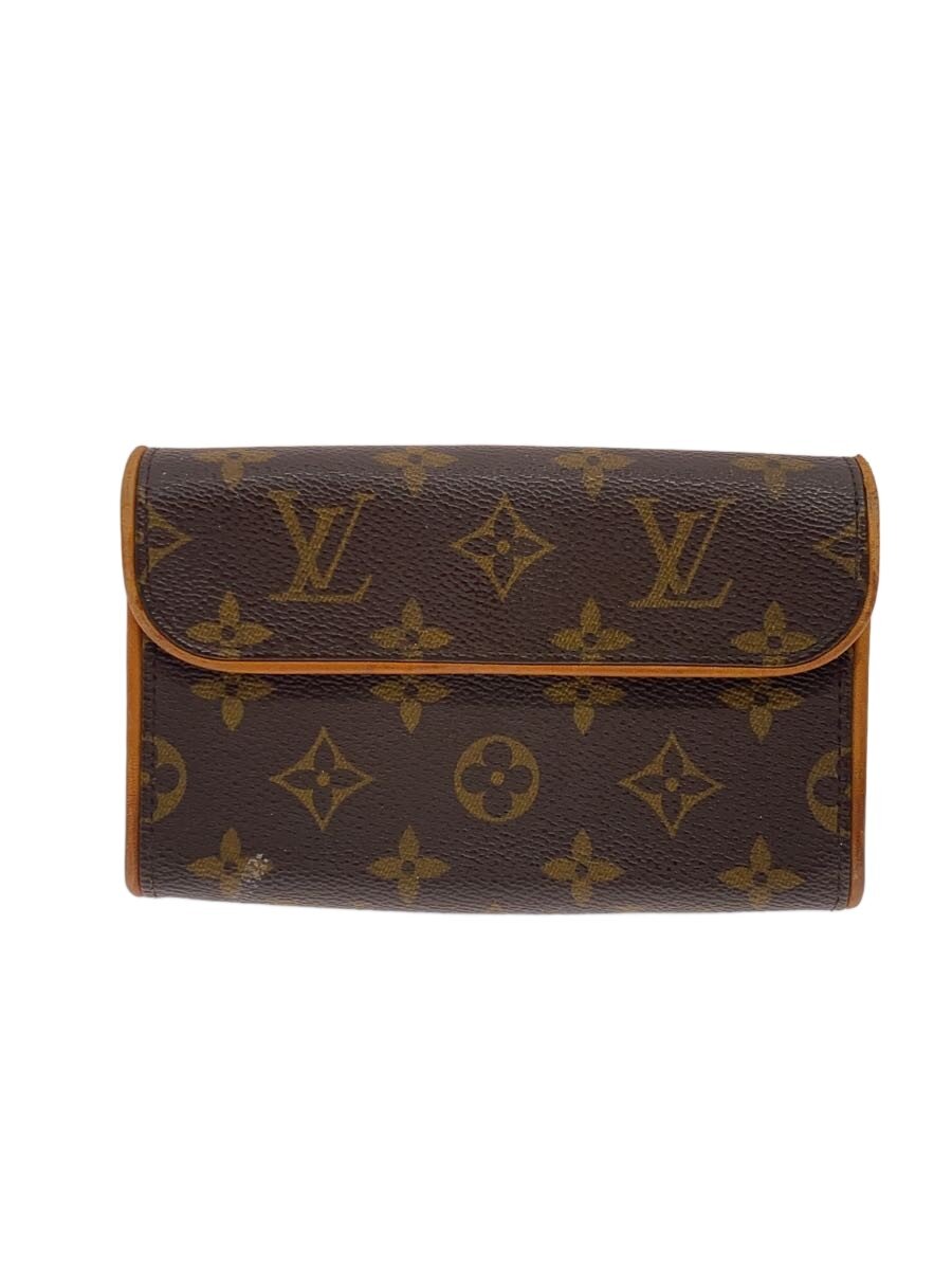 【中古】LOUIS VUITTON◆ポシェット・フロランティーヌ_モノグラム・帆布/PVC/赤銅色/総柄/モノグラム【御徒面子】