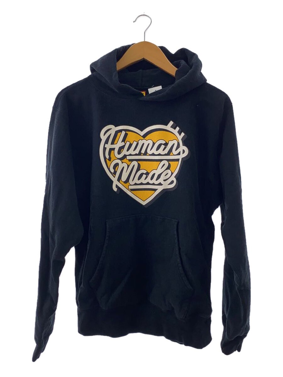 【中古】HUMAN MADE◆24AW/HEAVYWEIGHT HOODIE/黒いこと/パーカー/M/綿織物/BLK/HM28CS046【メンズウェア】