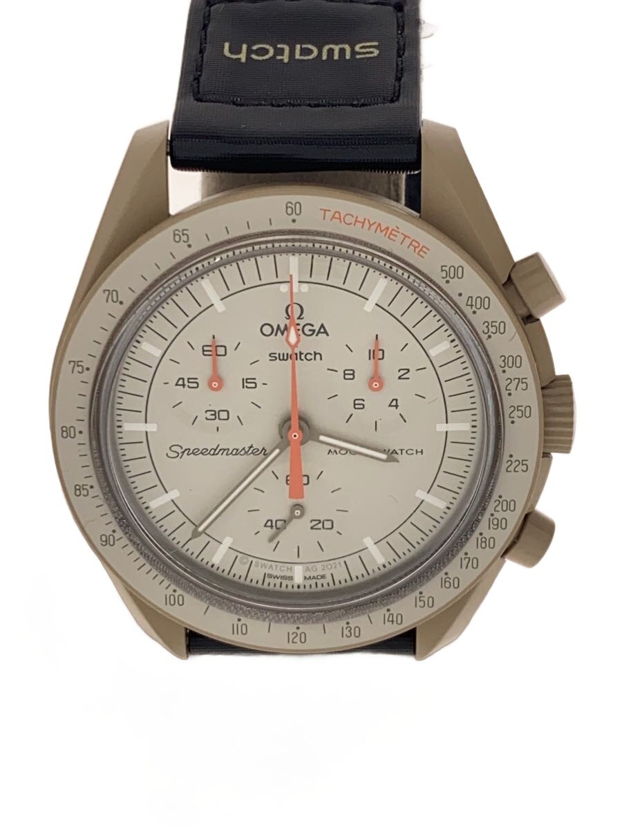 【中古】OMEGA◆石英ウォッチ/アナログ/--/BEG/BLK/SO33C100【服飾雑貨他】