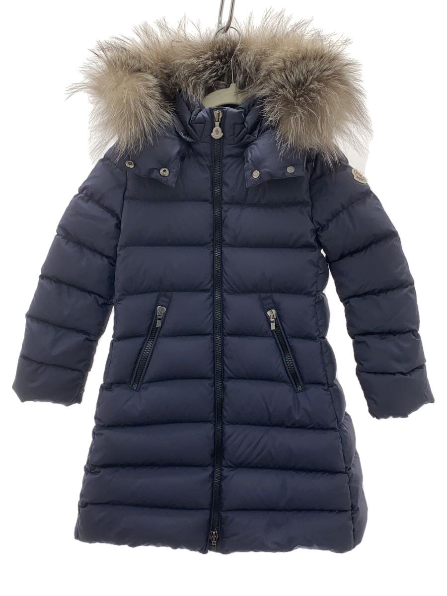 【中古】MONCLER◆厚地の外套/110珊/ナイロン/NVY/無地【キッズ】