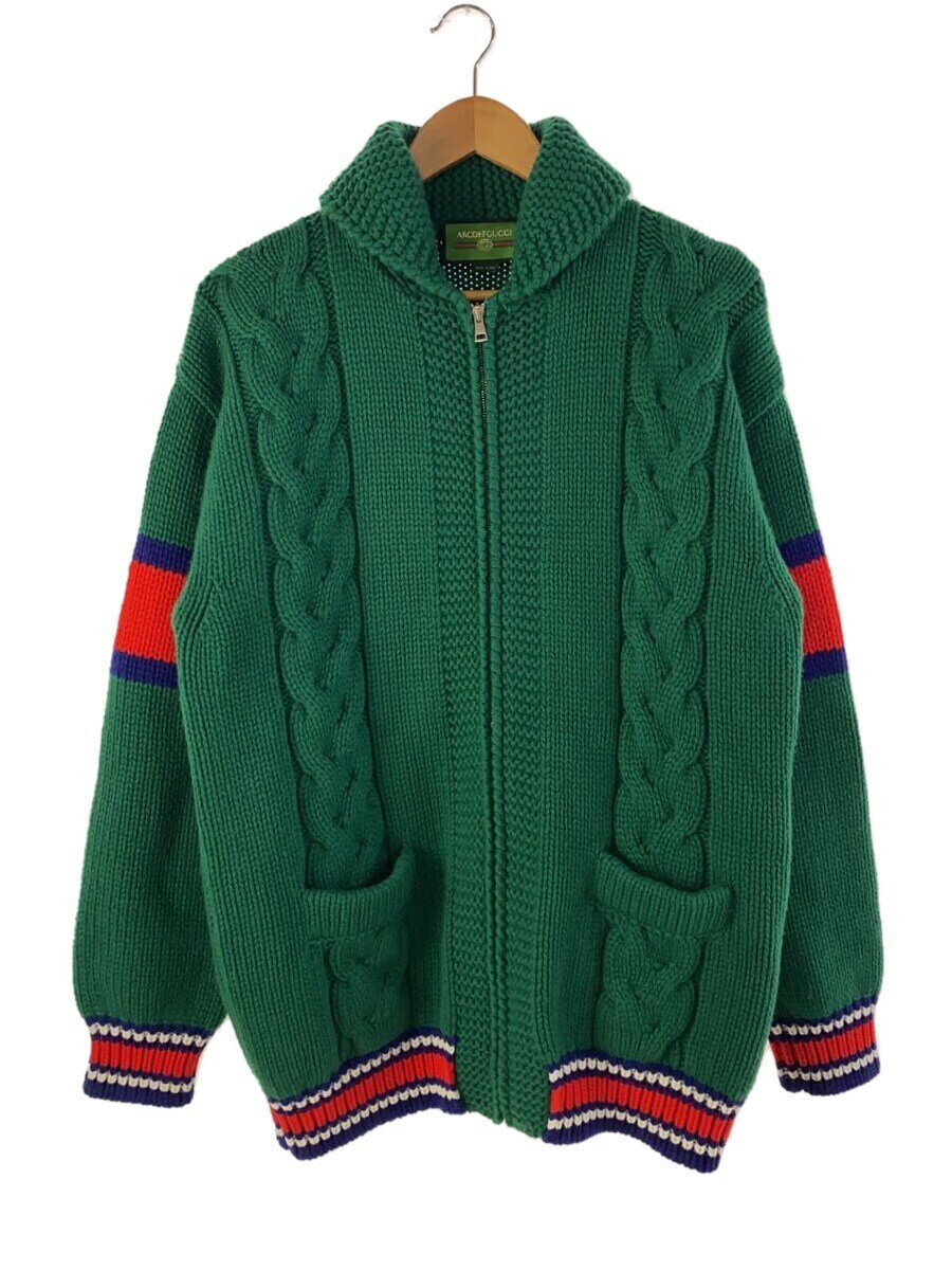 【中古】GUCCI◆ジレー(朦々たる)/M/羊毛/GRN/541014 X1649【メンズウェア】