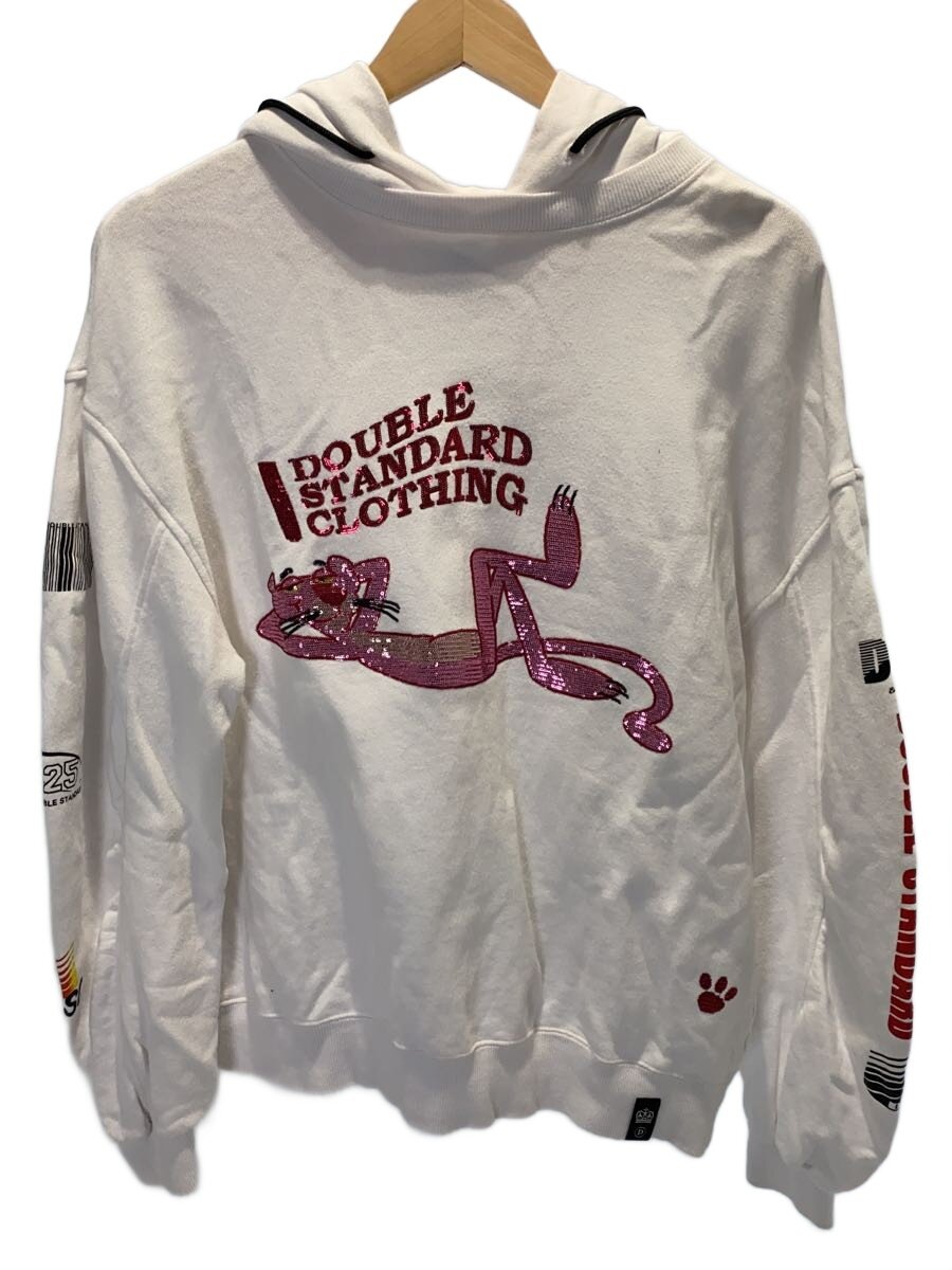 【中古】DOUBLE STANDARD CLOTHING◆パーカー/FREE/綿織物/WHT/0208-420-243A/Pink Panther【レディースお召しもの】