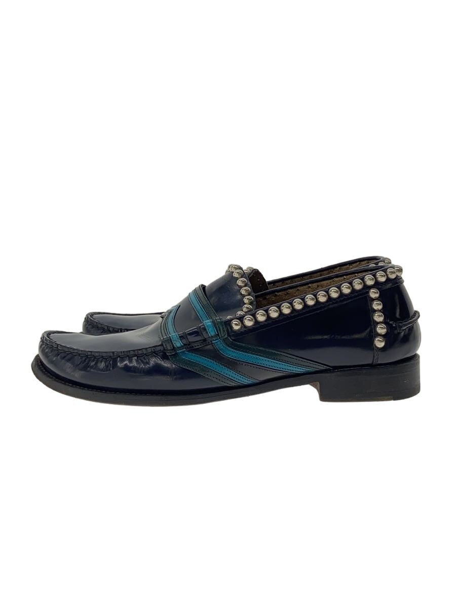【中古】PRADA◆置き目毛皮/--/BLK/なめし革【シューズ】