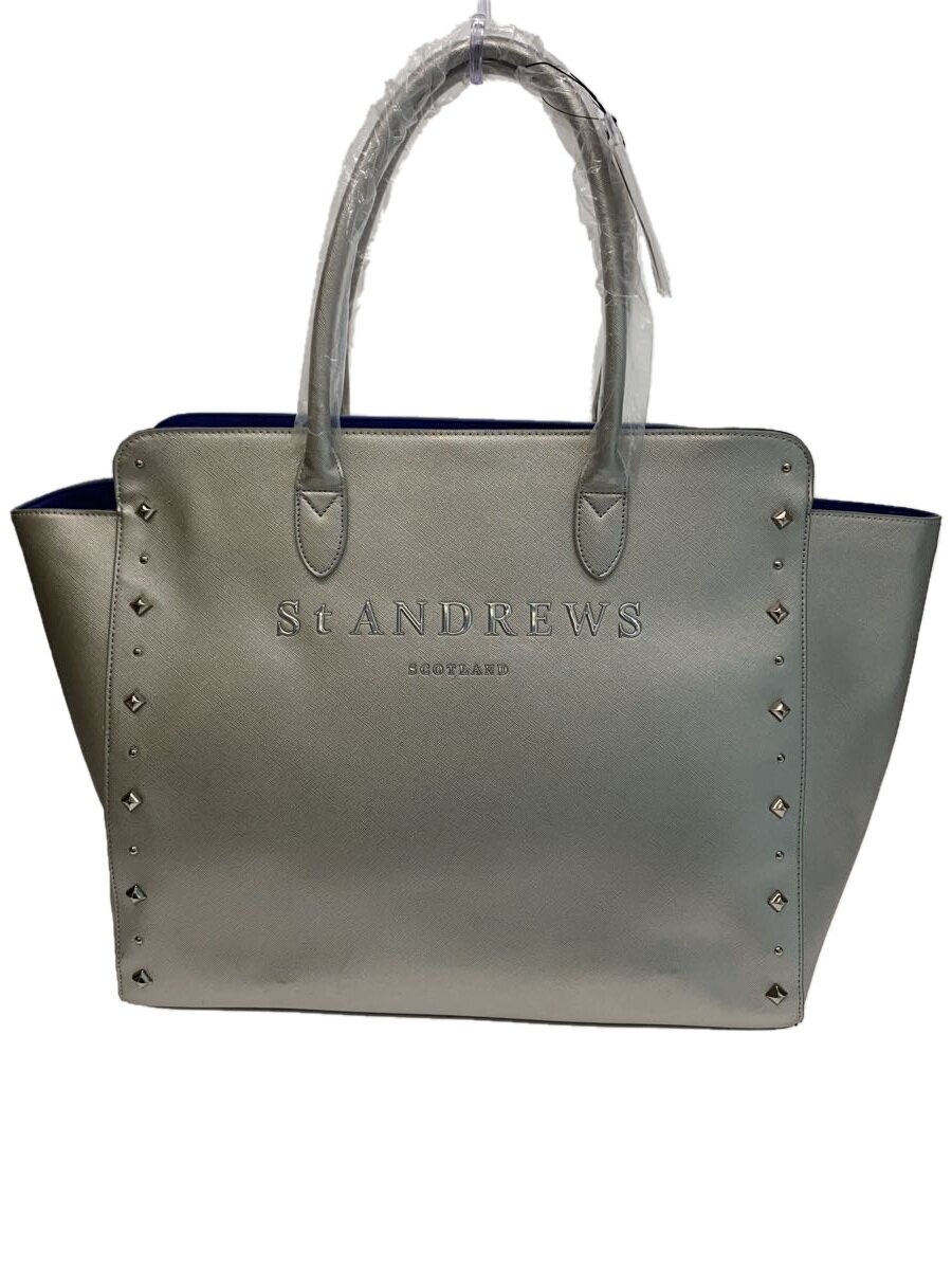 【中古】St.Andrews◆トートバッグ/PVC/SLV【御徒面子】