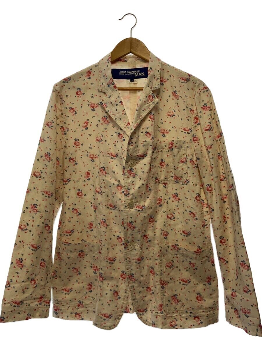 【中古】JUNYA WATANABE COMME des GARCONS MAN◆AD2007/テーラードジャケット/S/リネン/WHT/花柄/WA-J023【メンズウェア】｜2ｎｄ STREET 店