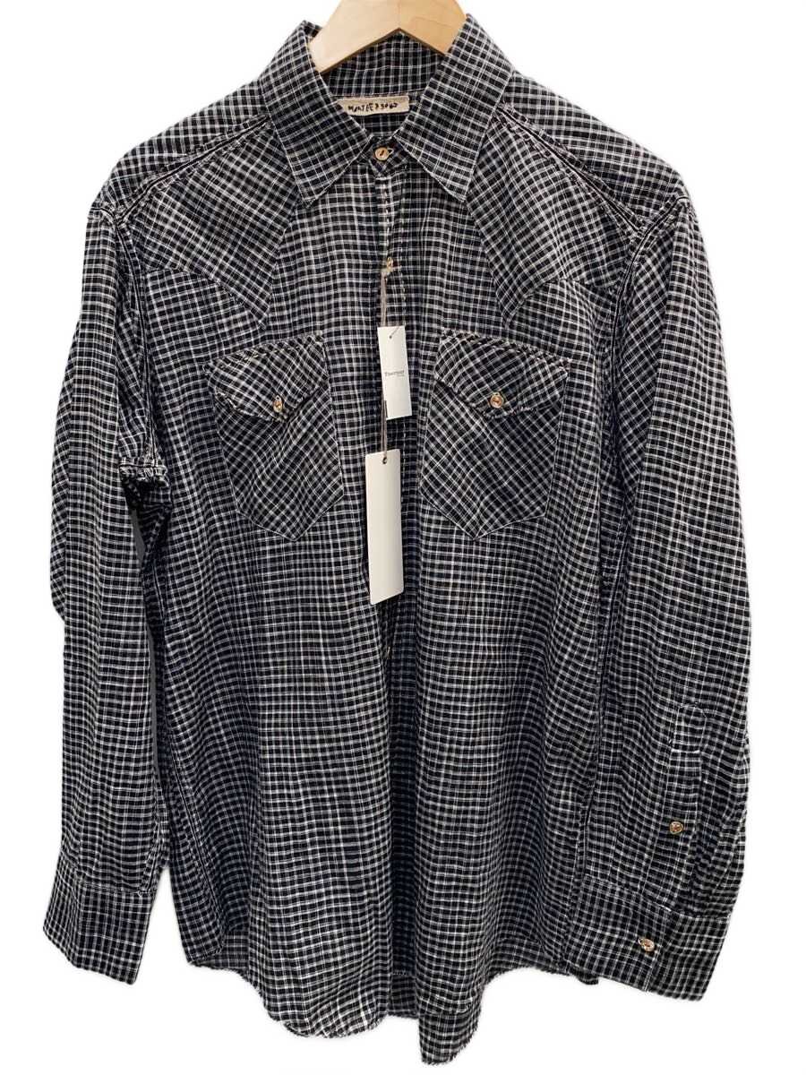 【中古】MAATEE\u0026SONS◆25AW/GUPTA WESTERN SHIRTS長袖プルオーバー/2/綿織物/BLK/読み合わせる/MT5303-0605【メンズウェア】