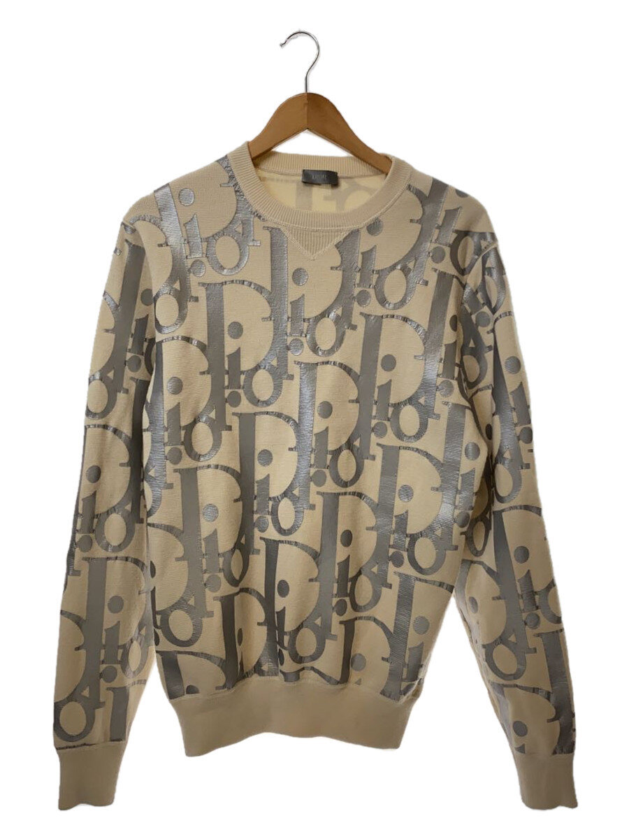 【中古】Christian Dior◆ニット・セーター/M/ウール/ホワイト/総柄/113M630AT197【メンズウェア】|2nd STREET 店