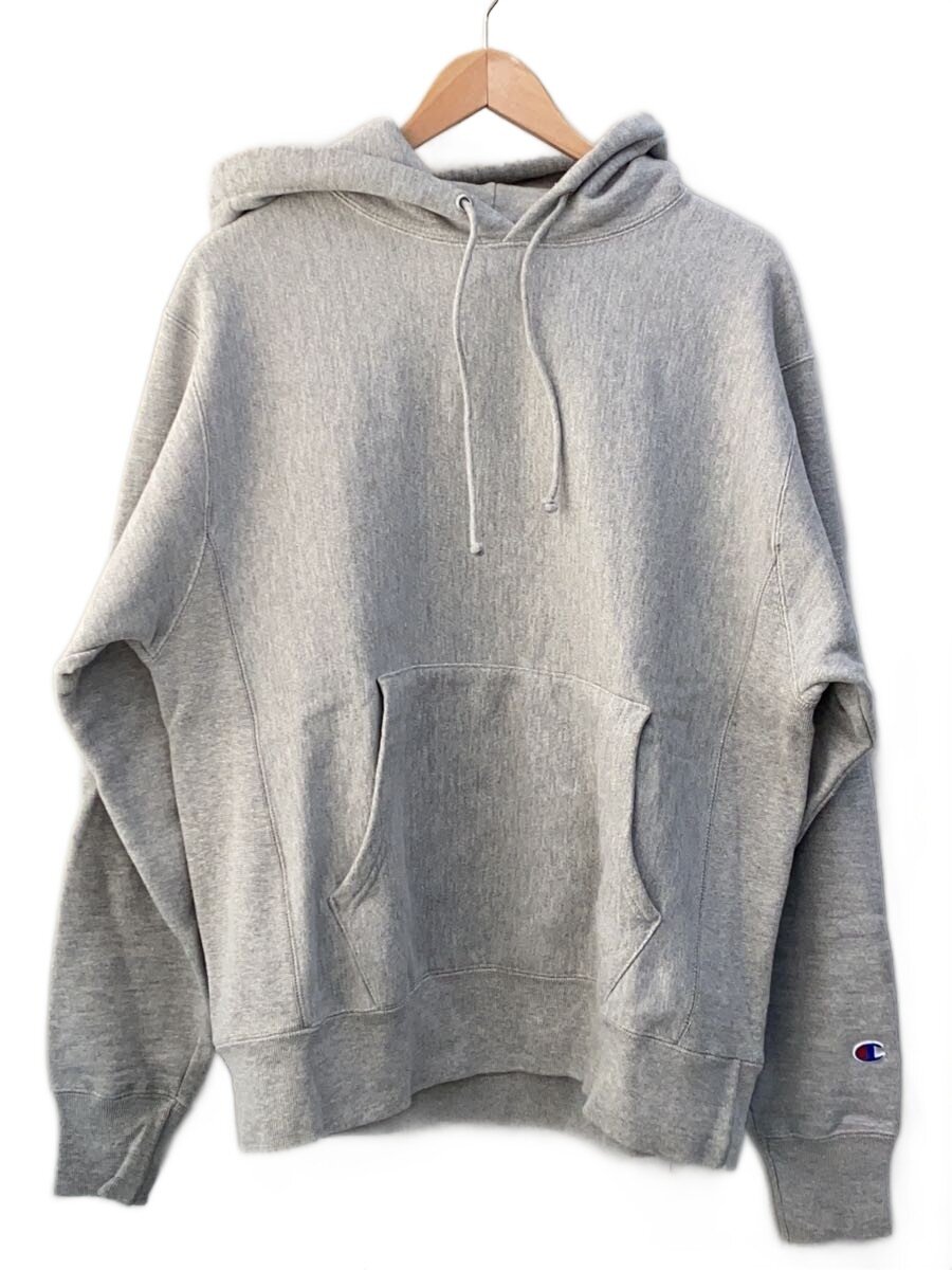 【中古】Champion◆REVERSEWEAVE/青単引き船/パーカー/M/綿織物/GRY【メンズウェア】