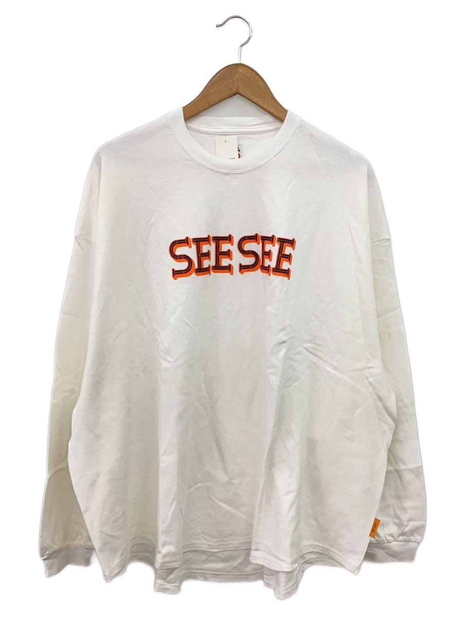 【中古】SEE SEE◆長袖プルオーバー/M/綿織物/WHT【メンズウェア】