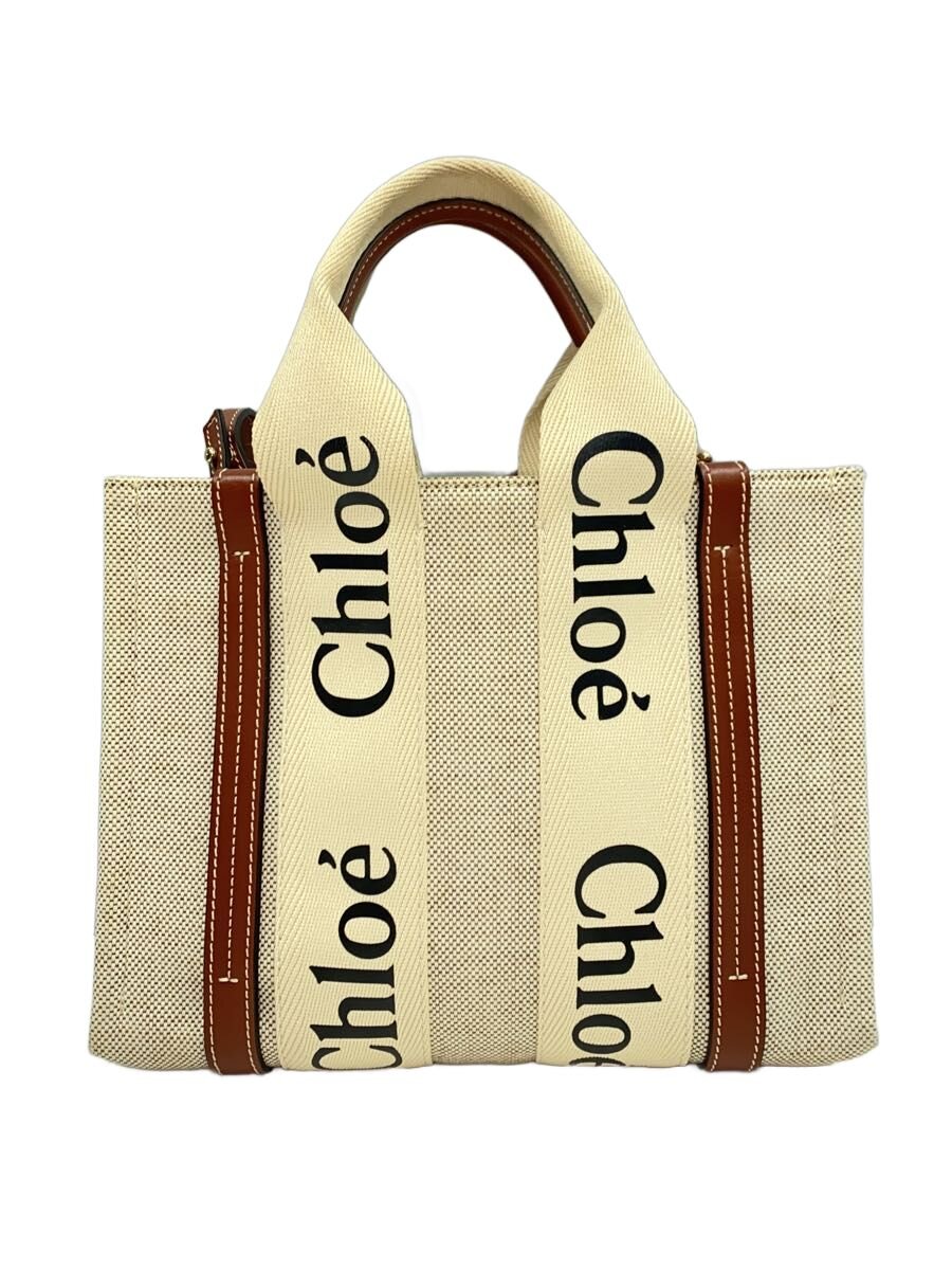 【中古】Chloe◆ウッディ/スモールハンドバッグ/ショルダーバッグ/キャンバス/BEG【バッグ】|2nd STREET 店