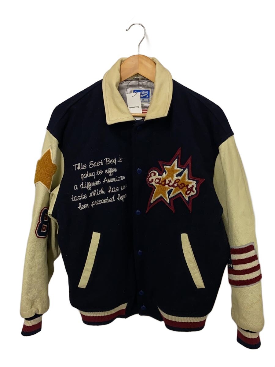 【中古】EAST BOY◆スタジャン/--/羊毛/NVY【メンズウェア】