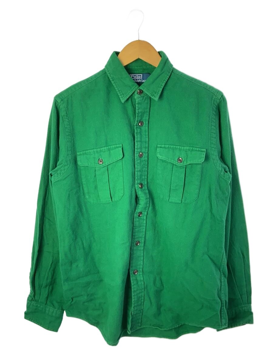 【中古】POLO RALPH LAUREN◆ネルシャツ/M/コットン/GRN【メンズウェア】｜2ｎｄ STREET 店