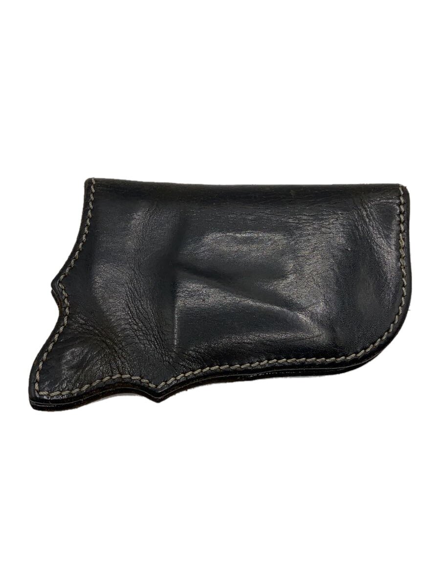 【中古】manifold◆長紙入れ/なめし革/BLK/無地/メンズ【服飾雑貨他】