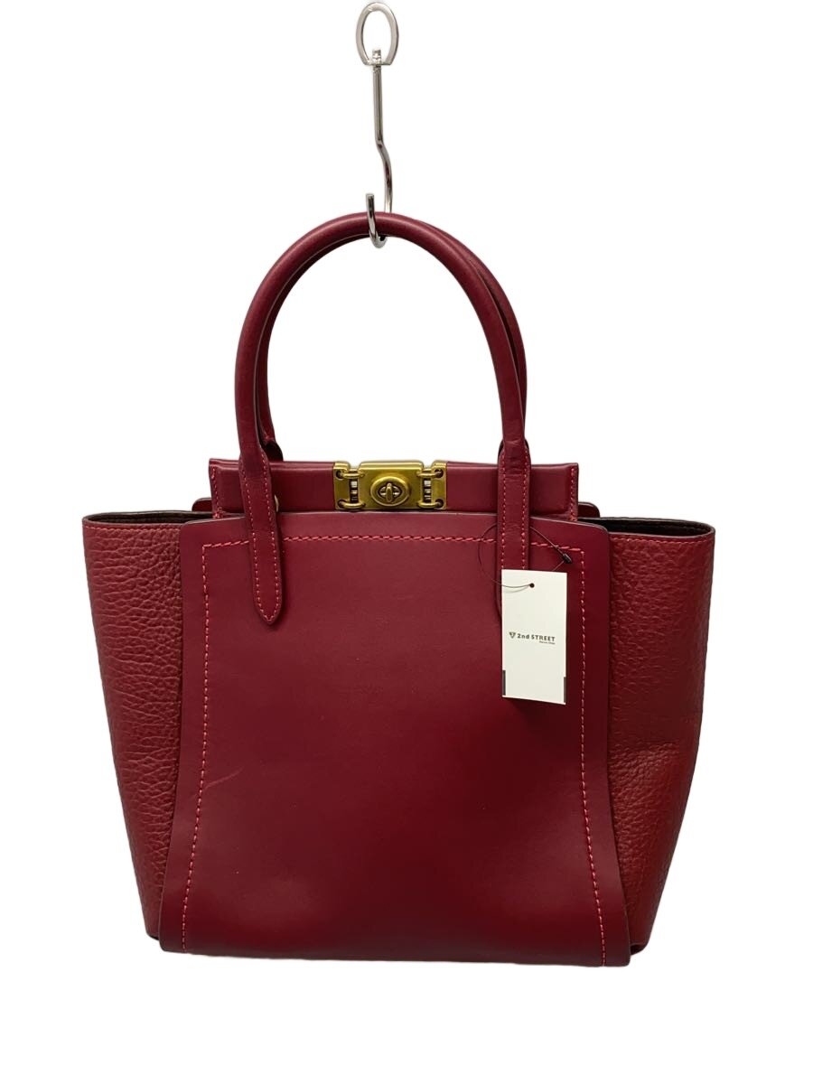 【中古】COACH◆トループ/ハンドバック/なめし革/RED/79468/肩部欠品【御徒面子】