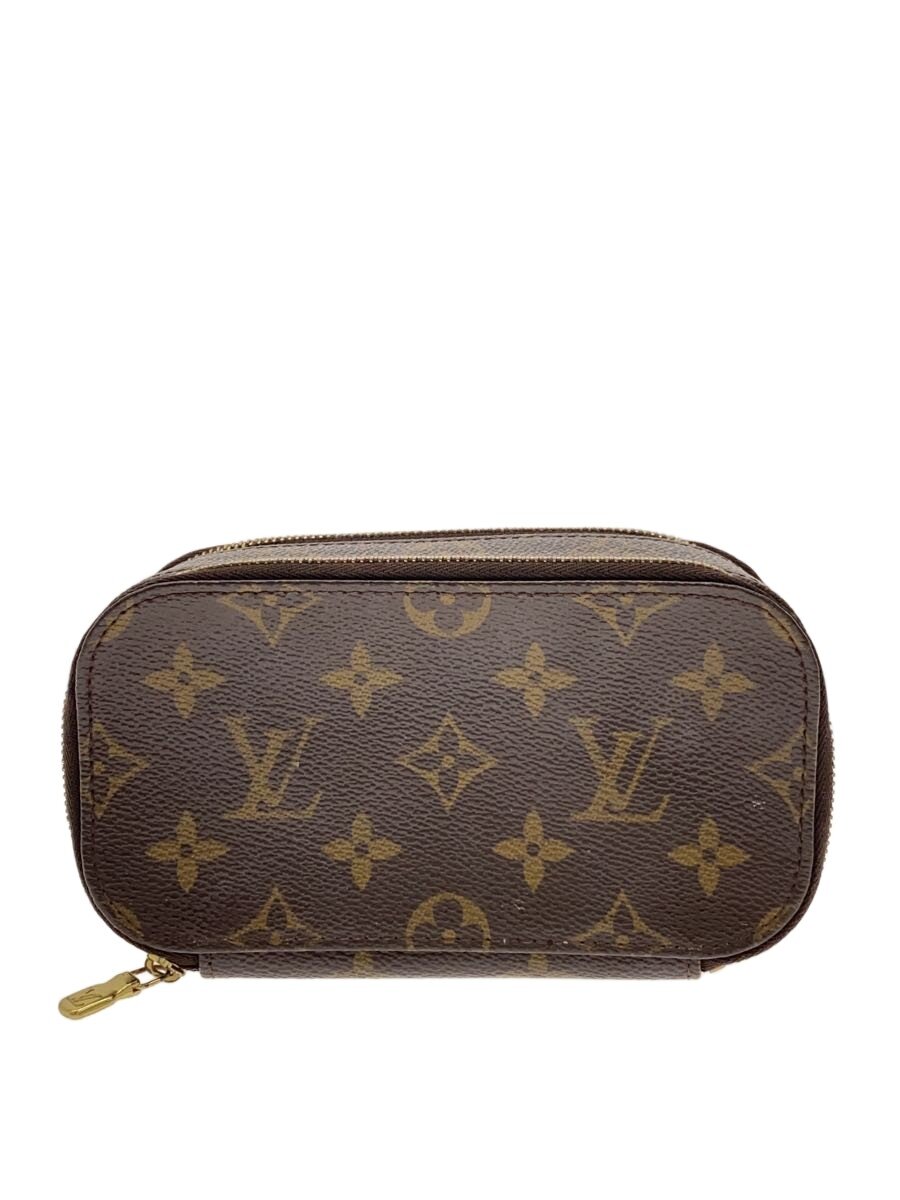 【中古】LOUIS VUITTON◆トゥルース・ブラッシュPM_モノグラム・帆布/PVC/BRW【御徒面子】