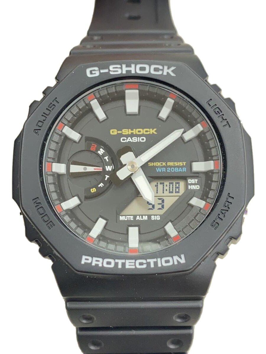 【中古】CASIO◆石英ウオッチ_G-SHOCK/デジアナ/天然ゴム/BLK/BLK//【服飾雑貨他】