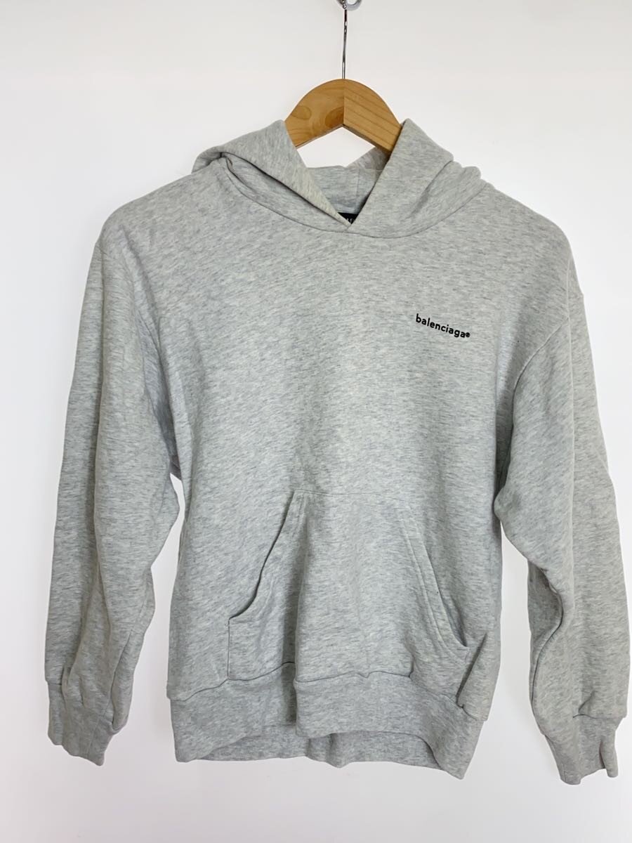 【中古】BALENCIAGA◆パーカー/10/綿織物/GRY/無地/509656 TYK93【レディース御召しもの】