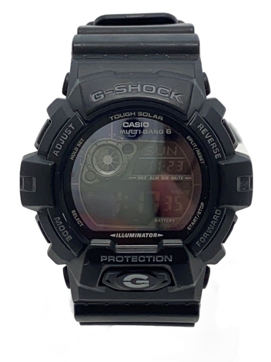 【中古】CASIO◆ソーラーウオッチ・G-SHOCK/デジタル/BLK/BLK【服飾雑貨他】