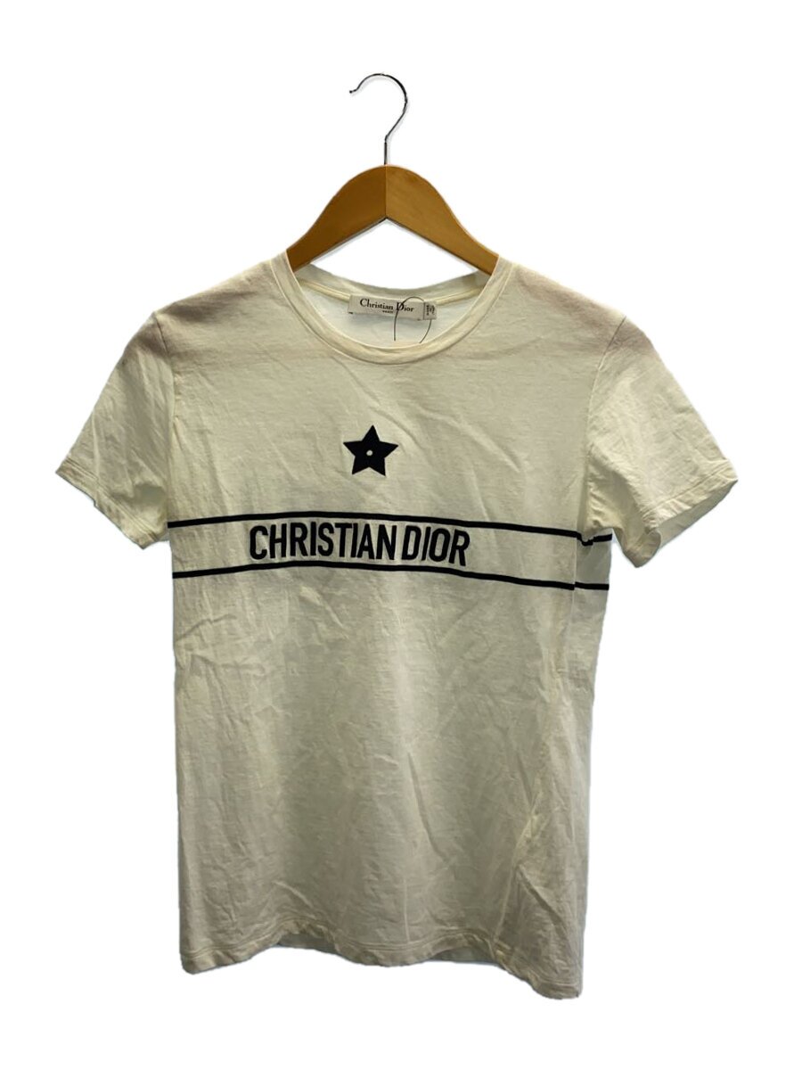 【中古】Christian Dior◆半袖カットソー/XS/綿織物/WHT/無地【レディースお召しもの】