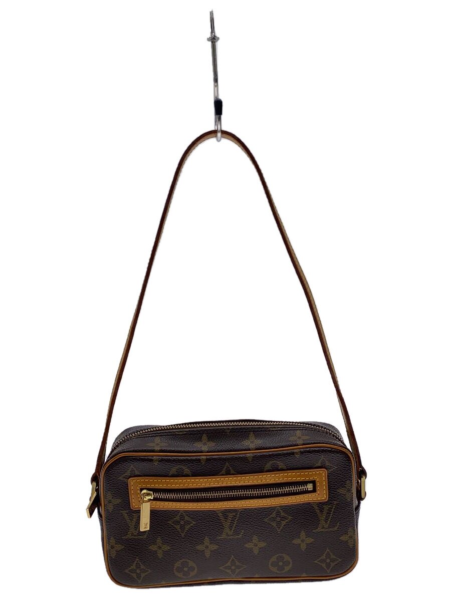 【中古】LOUIS VUITTON◆ポシェット・シテ_モノグラム・帆布_BRW/PVC/BRW/モノグラム【御徒面子】