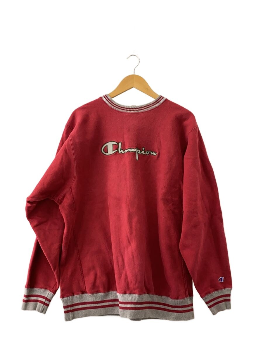 【中古】Champion◆90s/リバースウィーブ/汗水/XXL/綿織物/RED//【メンズウェア】