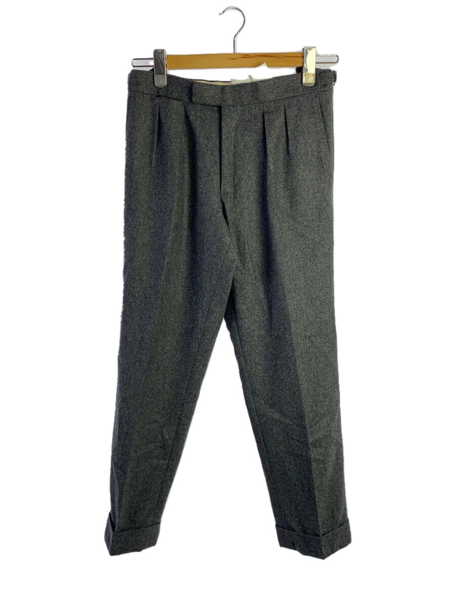 【中古】BERNARD ZINS◆フランネル2インプリーツサイドアジャスタースラックス/スラックスパンツ/38/ウール/グレー//【メンズウェア】｜2ｎｄ STREET 店