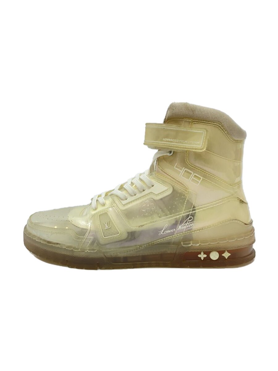 【中古】LOUIS VUITTON◆LV調教師_せつ然たる_ハイカットスニーカー/27.5珊/白いこと/黄ばみ有/傷有【シューズ】