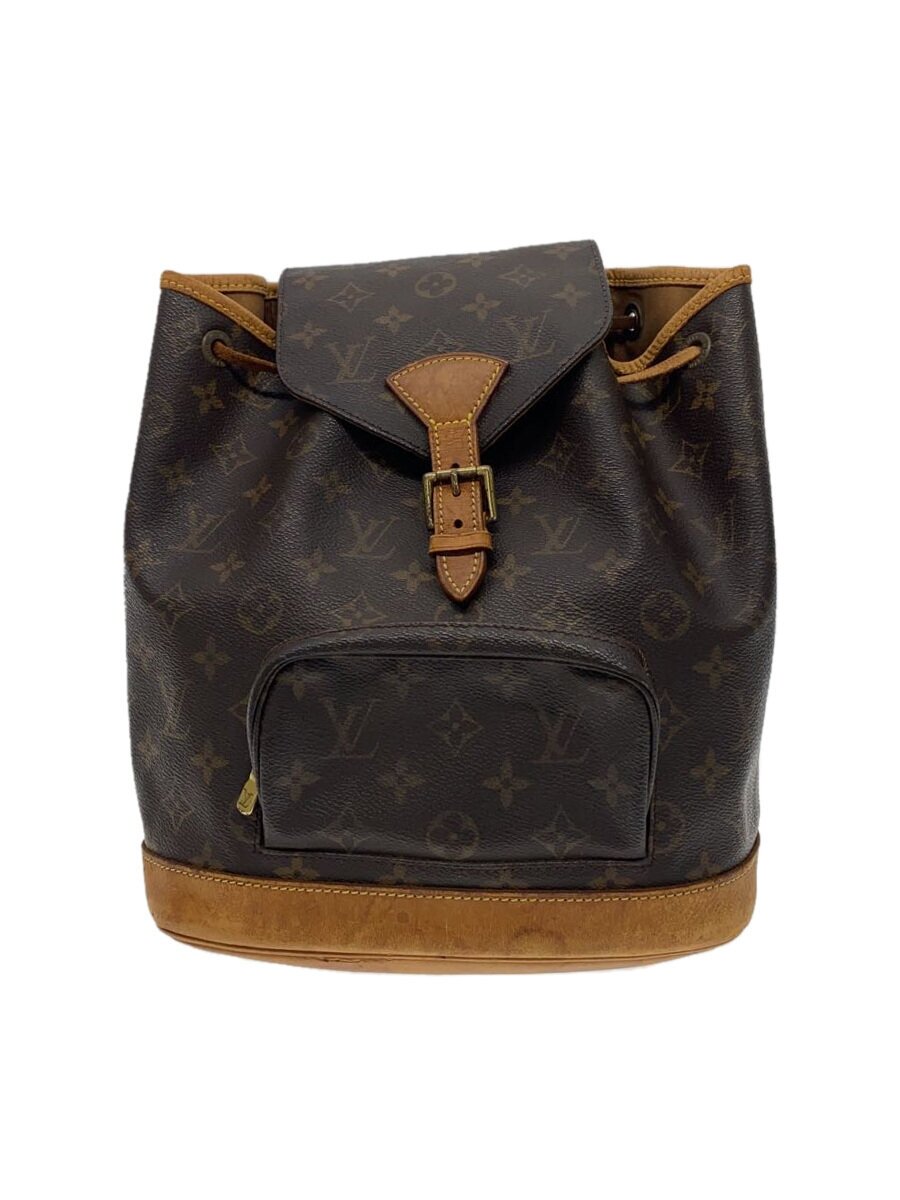 【中古】LOUIS VUITTON◆1)ミニ・モン掏摸_モノグラム・帆布_BRW/PVC/BRW【御徒面子】