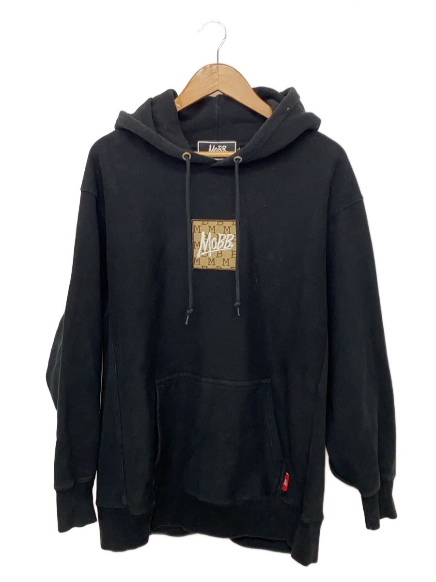 【中古】MOBB◆パーカー/XL/綿織物/BLK/裏起毛【メンズウェア】