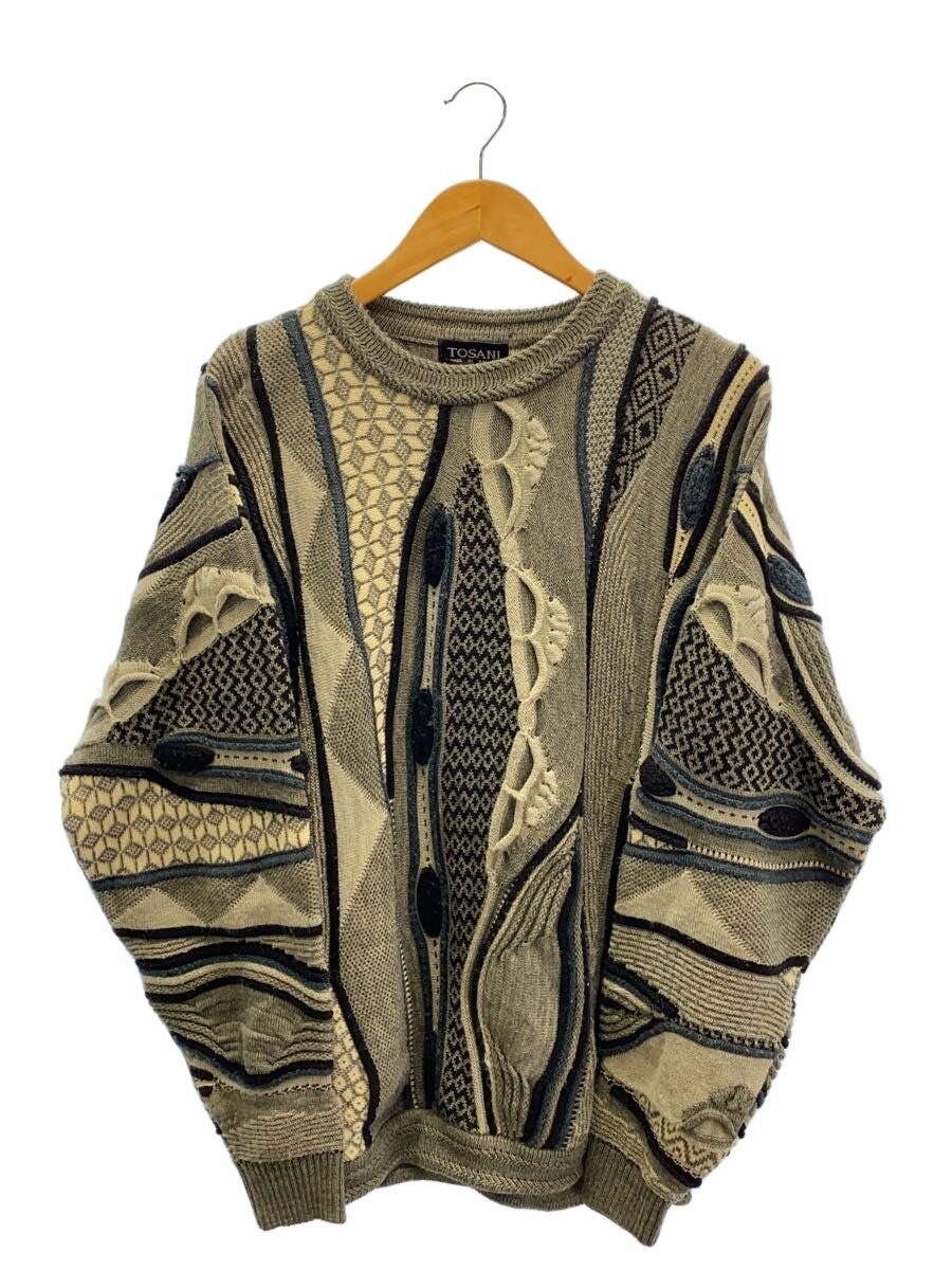 【中古】TOSANI◆ニット・セーター(厚手)/XL/アクリル/BRW/総柄【メンズウェア】｜2ｎｄ STREET 店