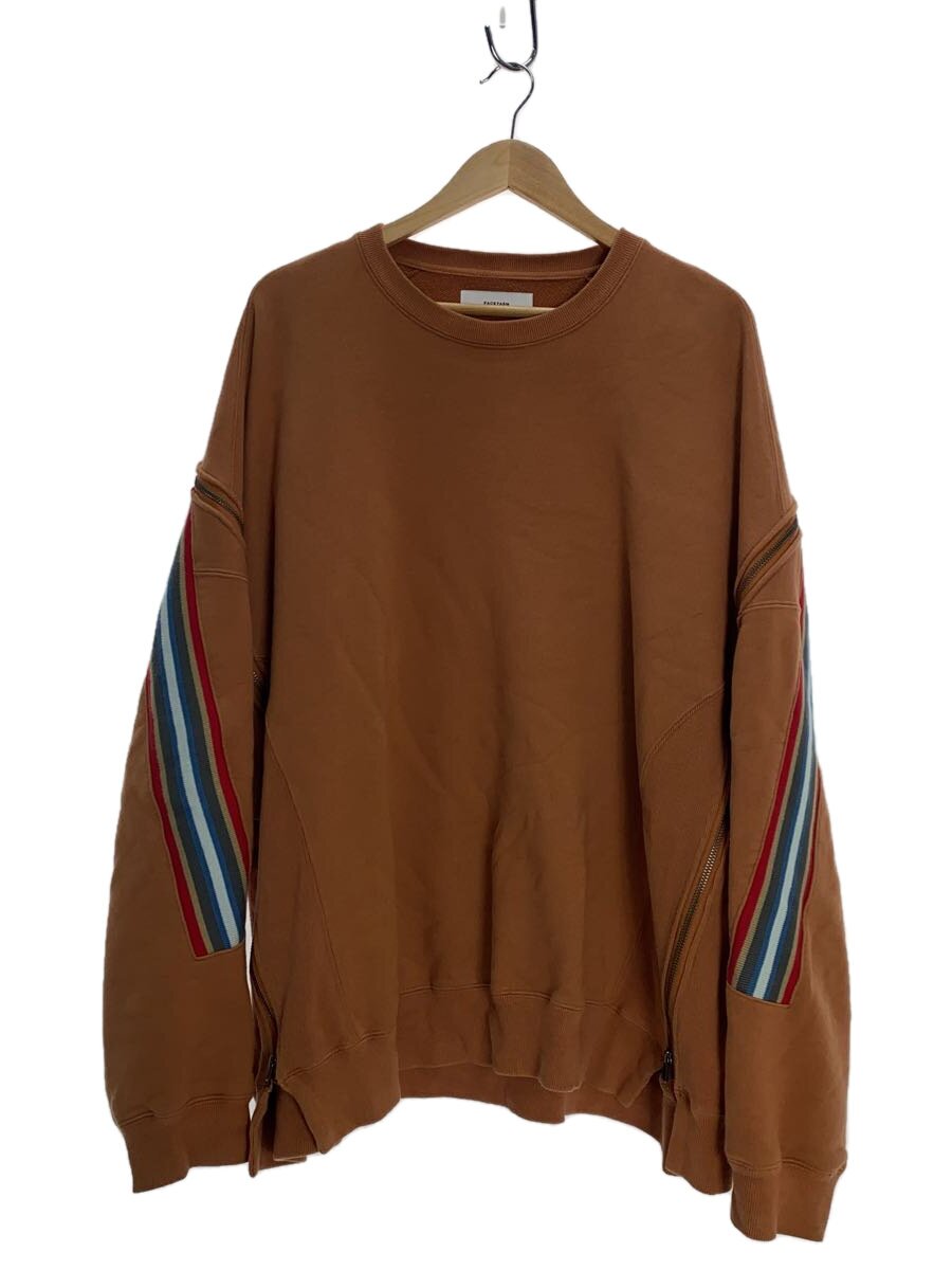 【中古】FACETASM◆ZIPPER RIB SWEAT/汗水/5/綿織物/CML/無地/TOF-SW-U02【メンズウェア】
