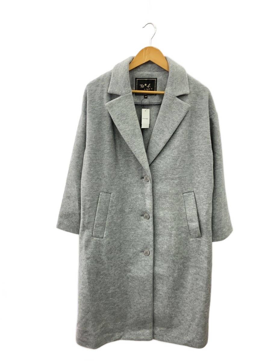 【中古】To b. by agnes b◆チェスターコート/38/ポリエステル/GRY/6163WW69【レディースウェア】｜2ｎｄ STREET 店