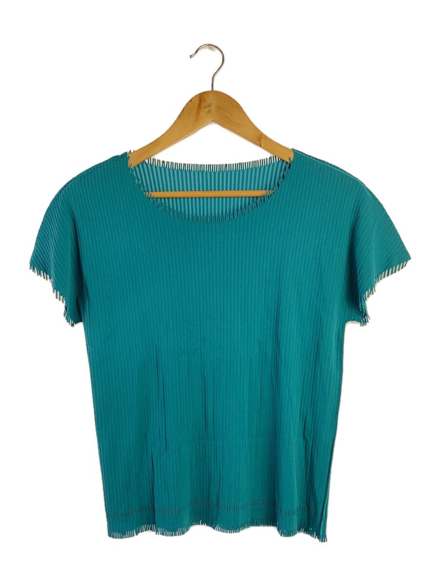 【中古】PLEATS PLEASE ISSEY MIYAKE◆半袖カットソー/3/ポリエステル/ORN/無地/PP24LK904【レディース御召しもの】