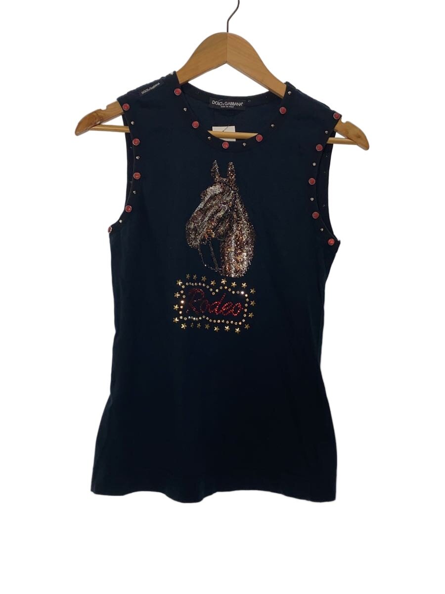 【中古】DOLCE\u0026GABBANA◆馬/スタッズ/スワロフスキー/キャミソール・貯蔵タンクとっ始め/42【レディース御召しもの】
