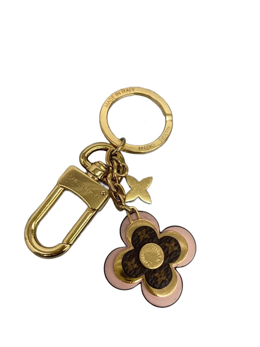 【中古】LOUIS VUITTON◆ポルト・クレ・ブルーミングフラワーBB_モノグラム/PVC/BRW/レディース【服飾雑貨他】