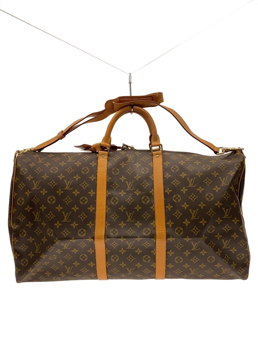【中古】LOUIS VUITTON◆キーポル・バンドリエール60_モノグラム・帆布/PVC/BRW【御徒面子】