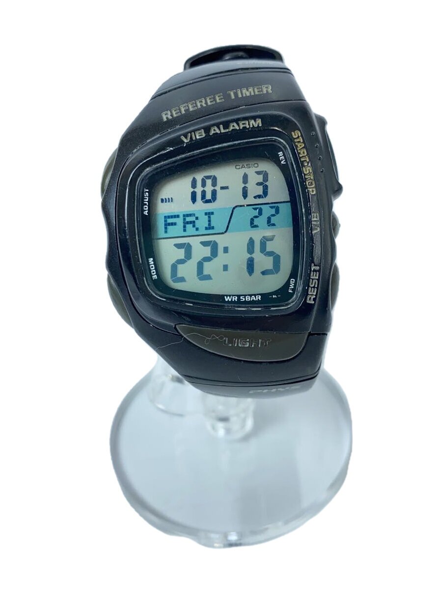 【中古】CASIO◆石英ウオッチ/デジタル/天然ゴム/CLR/BLK/SS/rft-100wc【服飾雑貨他】