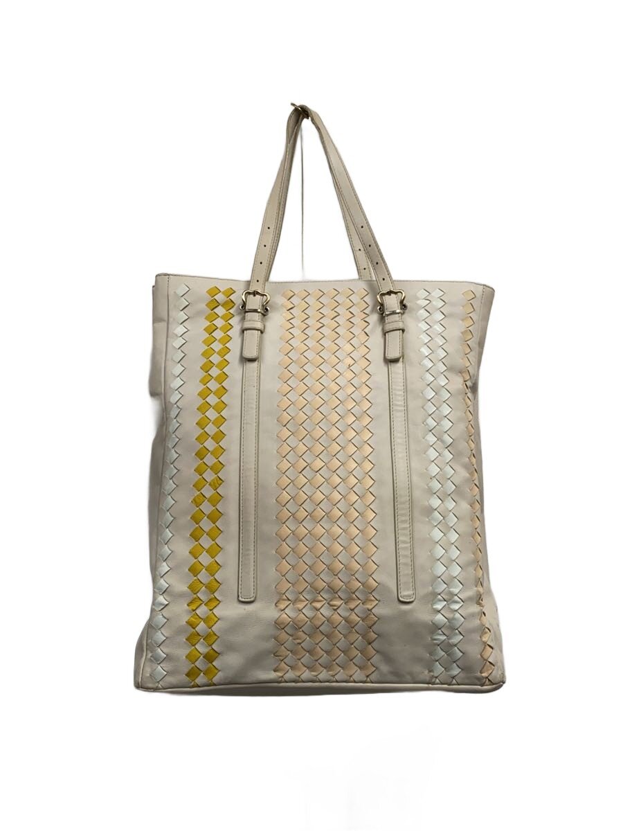 【中古】BOTTEGA VENETA◆イントレチャート/トートバッグ/レザー/CRM【バッグ】｜2ｎｄ STREET 店 24,572円