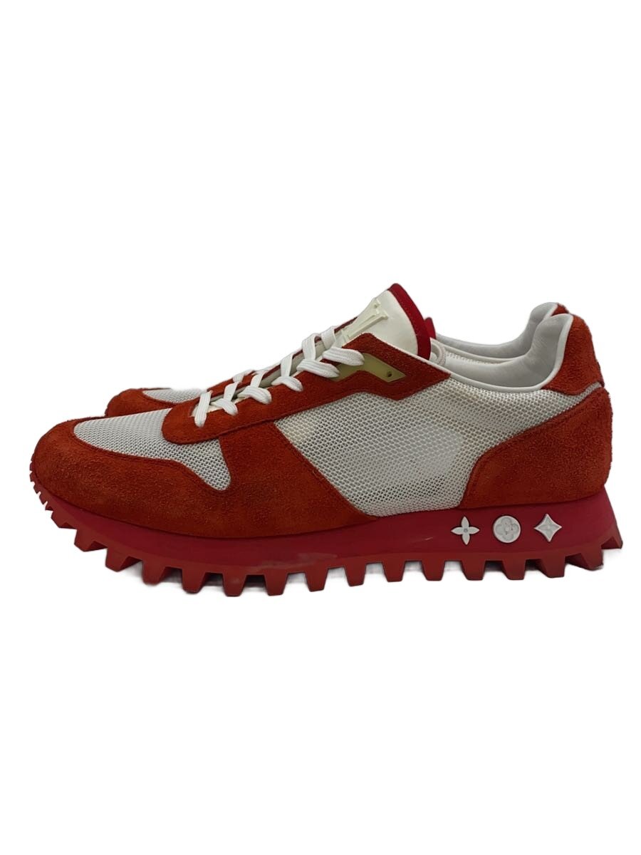 【中古】LOUIS VUITTON◆19SS/LV走者/ローカットスニーカー/UK9/RED/スウェード/ヨゴレ有【シューズ】