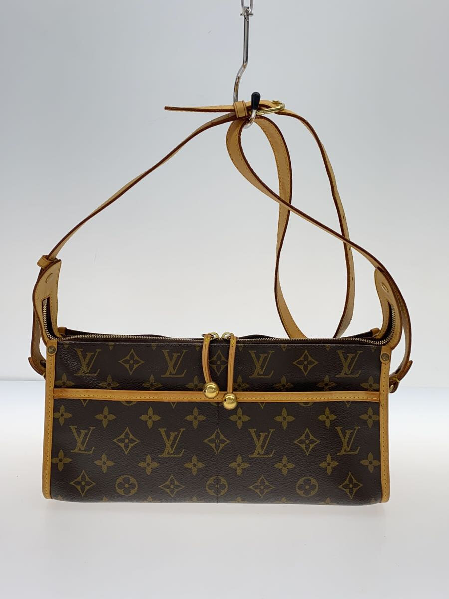 【中古】LOUIS VUITTON◆ポパンクール・ロン_モノグラム・帆布_BRW/PVC/BRW【御徒面子】