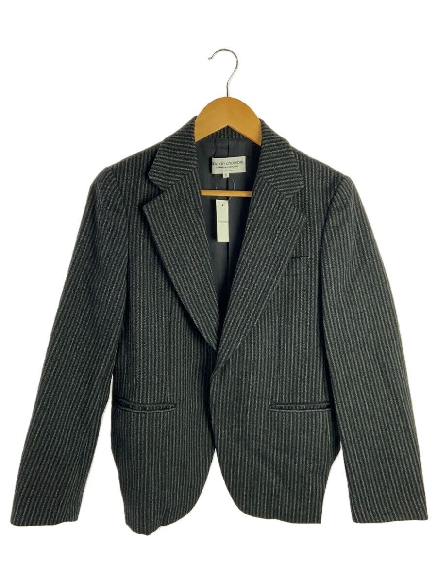 【中古】robe de chambre COMME des GARCONS◆テーラードジャケット/S/ウール/BLK/ストライプ/RC-J014【レディースウェア】｜2ｎｄ STREET 店