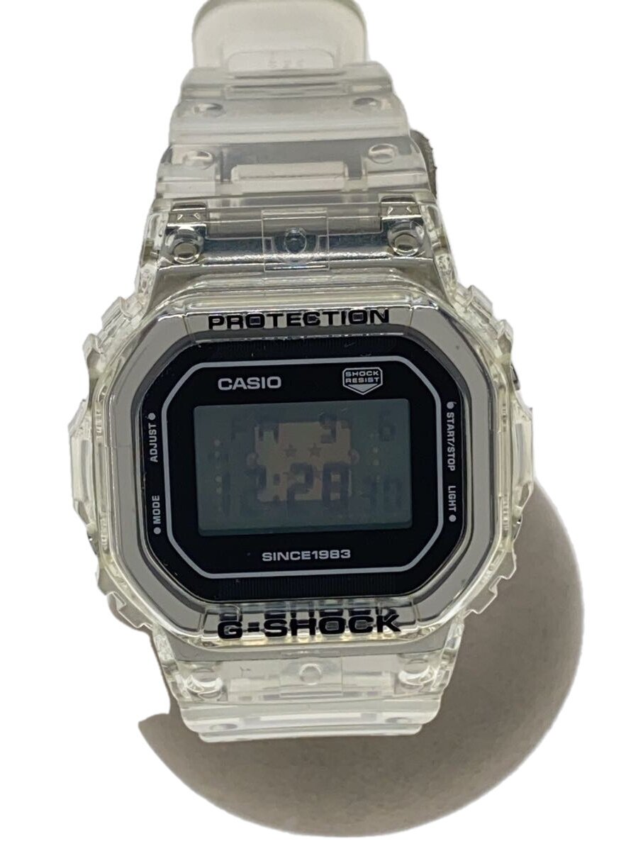 【中古】CASIO◆石英ウオッチ_G-SHOCK/デジタル/天然ゴム/CLR/CLR【服飾雑貨他】